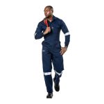 D59 FLAME & ACID BOILERSUIT (100% COTTON NAVY BLUE)