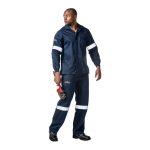 D59 FLAME & ACID SUIT (100% COTTON NAVY BLUE PANTS)