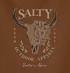 SALTY Womens T-Shirt Floral Skull