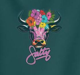 SALTY Womens T-Shirt Floral Nguni